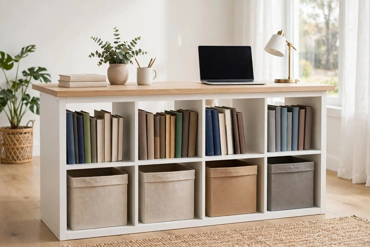18 Ikea Study Room Ideas for a Focused, Tidy Space 2 White IKEA MICKE desk in a small bedroom corner with a laptop and neat drawers