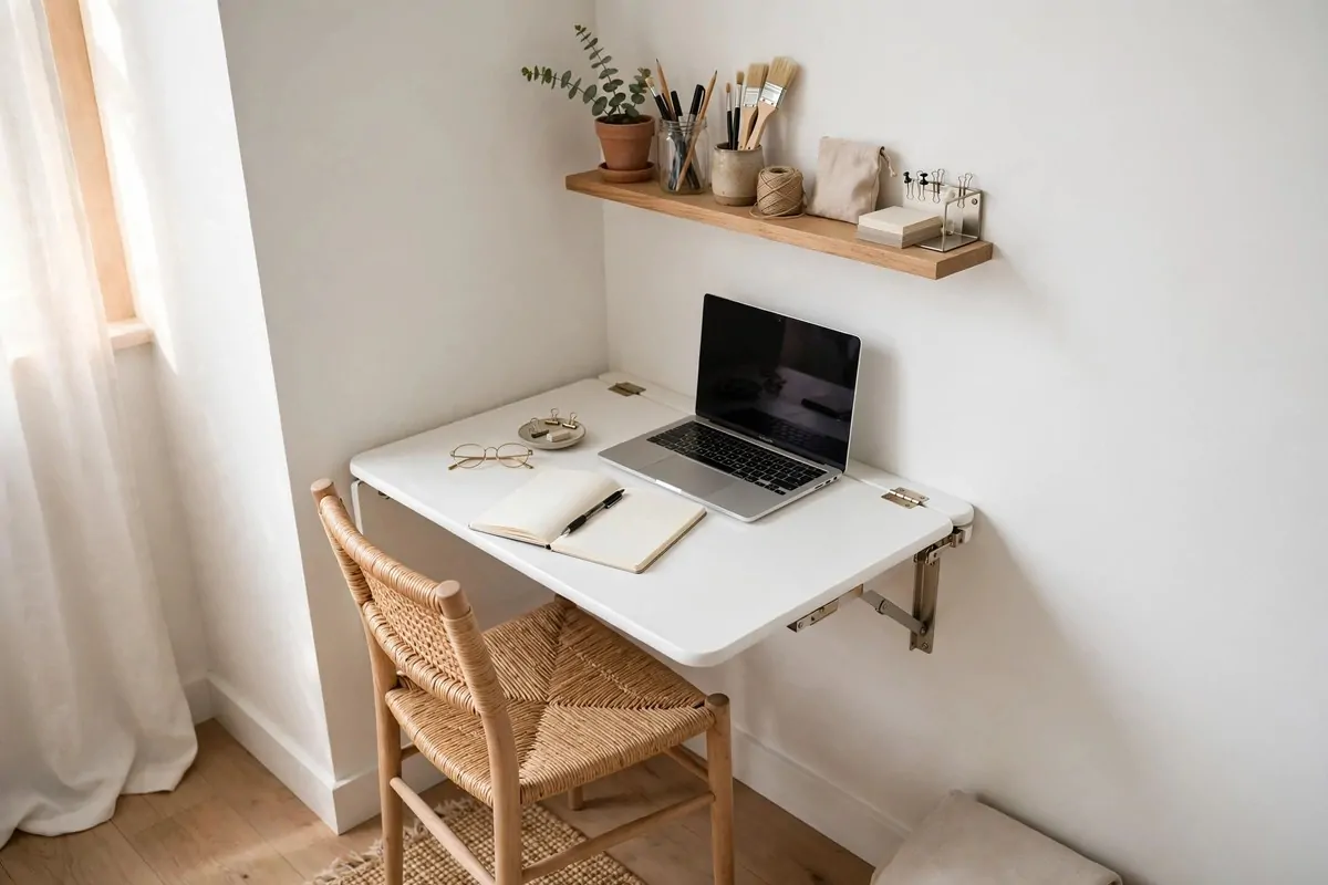 18 Ikea Study Room Ideas for a Focused, Tidy Space 10 IKEA KALLAX shelving unit used as a room divider creating a study zone with a desk behind it