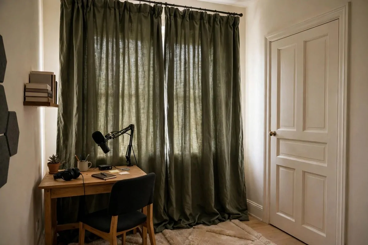 18 Podcast Room Setup Ideas for Crisp, Clear Sound 1 Quiet small room set up for podcast recording