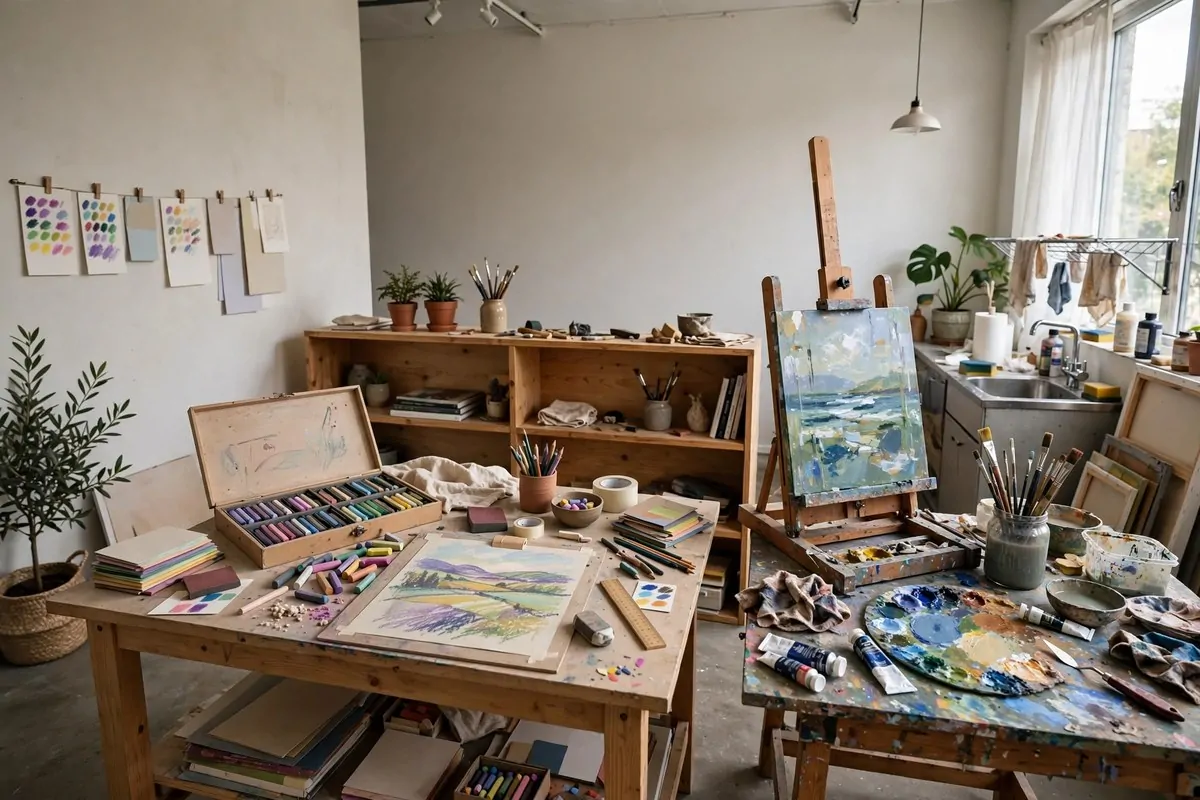 19 Art Studio Layout Plans That Make Work Flow 13 19 art studio layout plans that make work flow 14