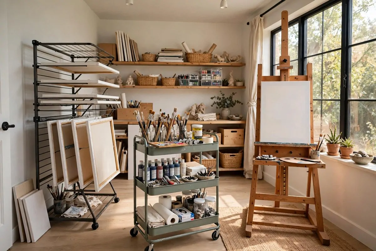 19 Art Studio Layout Plans That Make Work Flow 14 19 art studio layout plans that make work flow 15