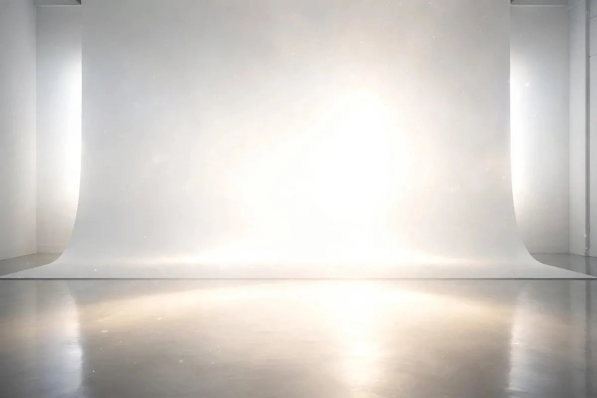 Backlit white backdrop creating halo glow for Maternity Photo Studio Ideas