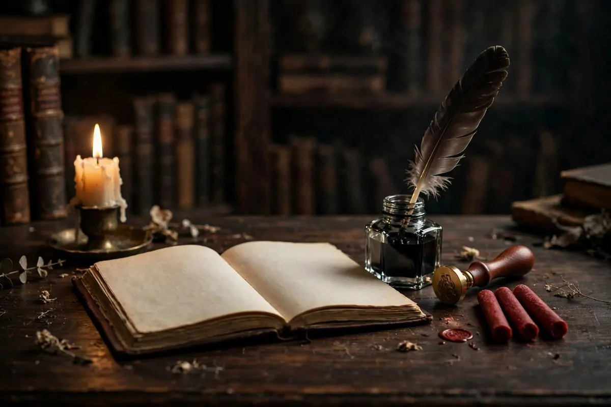 19 Moody Library Inspiration Looks With Dark Academia Vibes 12 Dark moody library with a mustard yellow velvet chair as a warm accent among dark shelves