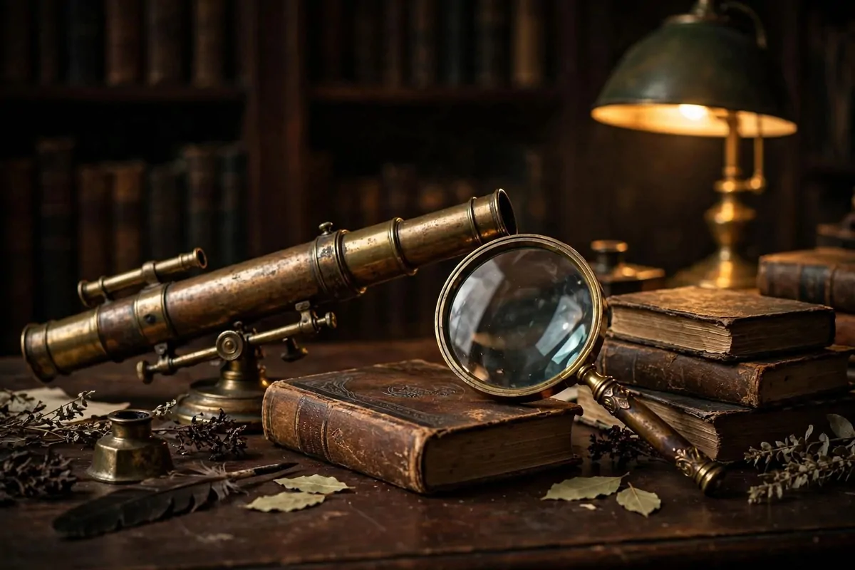 19 Moody Library Inspiration Looks With Dark Academia Vibes 16 Dark stained bookcase doors fitted with aged brass cup pulls and knobs