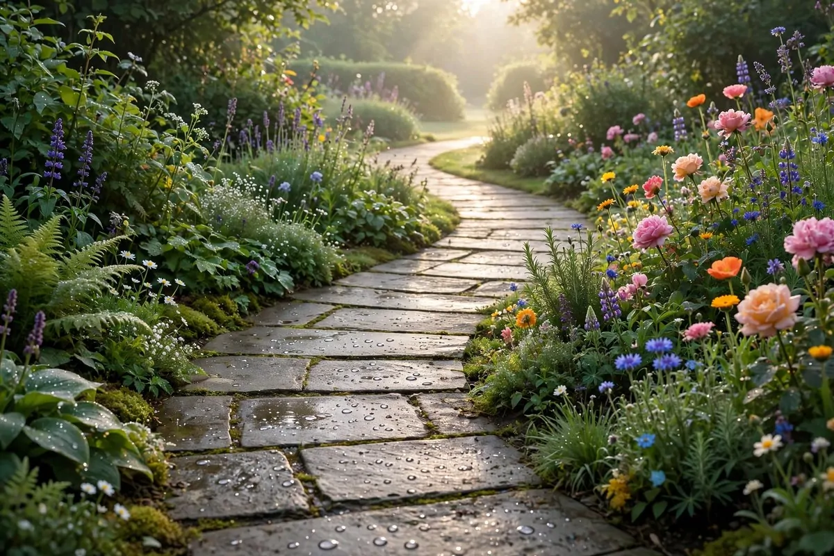 Garden path leading line composition for Outdoor Photo Studio Ideas