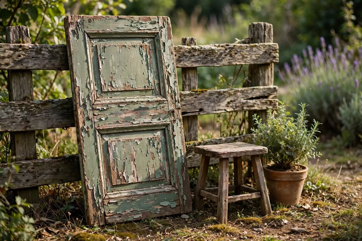 Old wooden door used as a rustic backdrop for Outdoor Photo Studio Ideas