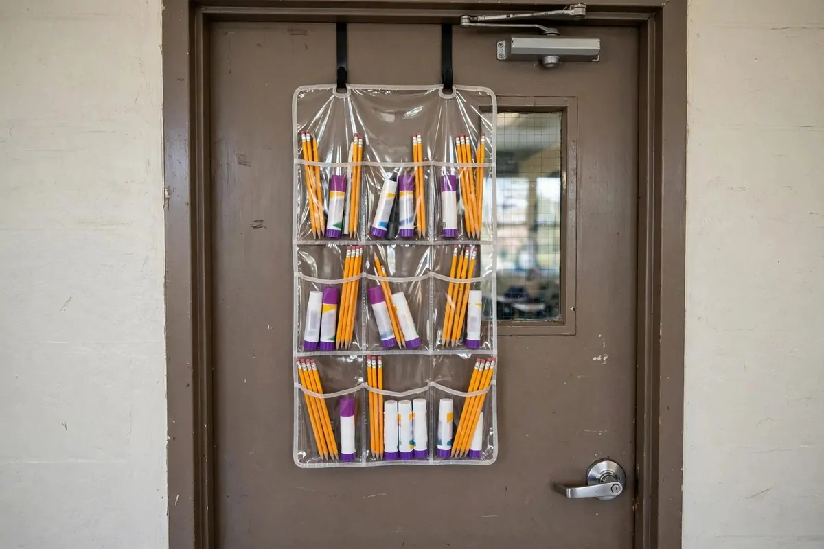 19 Small Classroom Setup Tricks for Maximum Space 6 Corner bookcase with books and bins filling a classroom corner