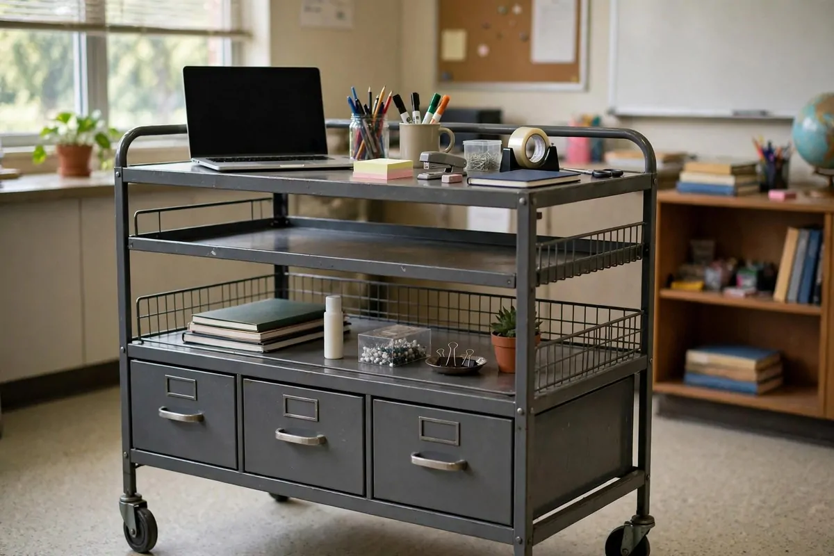 19 Small Classroom Setup Tricks for Maximum Space 11 Cozy classroom reading corner with a small rug, floor cushions and a low bookshelf