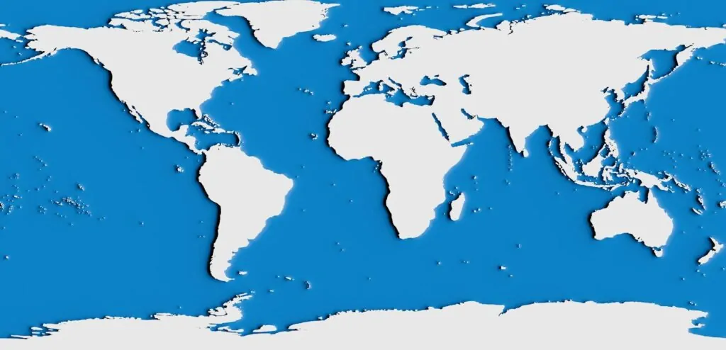 How Many Countries Begin With K? I Named 4 Out of 6, Can You Do Better? 1 a blue and white map of the world