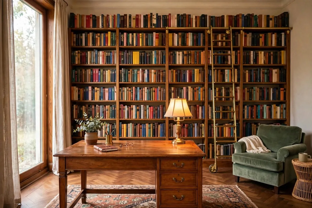 20 Home Office Library Ideas That Blend Work and Books