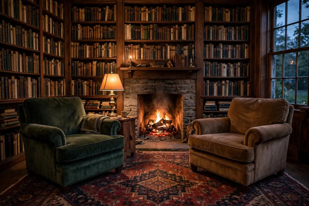 20 Library Sitting Room Looks for Quiet, Bookish Evenings