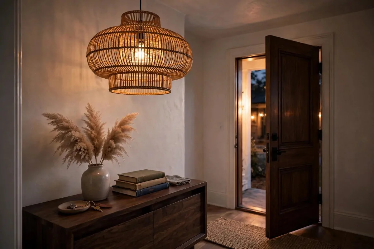 21 Entryway Ideas Guests Will Remember 5 Long terracotta and cream patterned runner rug along a narrow entryway hallway