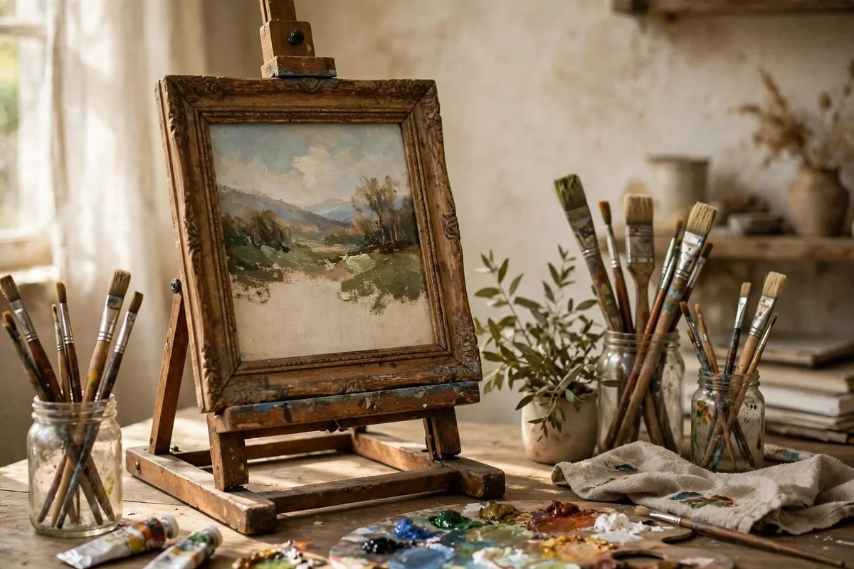 22 Cozy Art Studio Ideas for Long, Happy Creative Days 22 Statement piece in a cozy art studio
