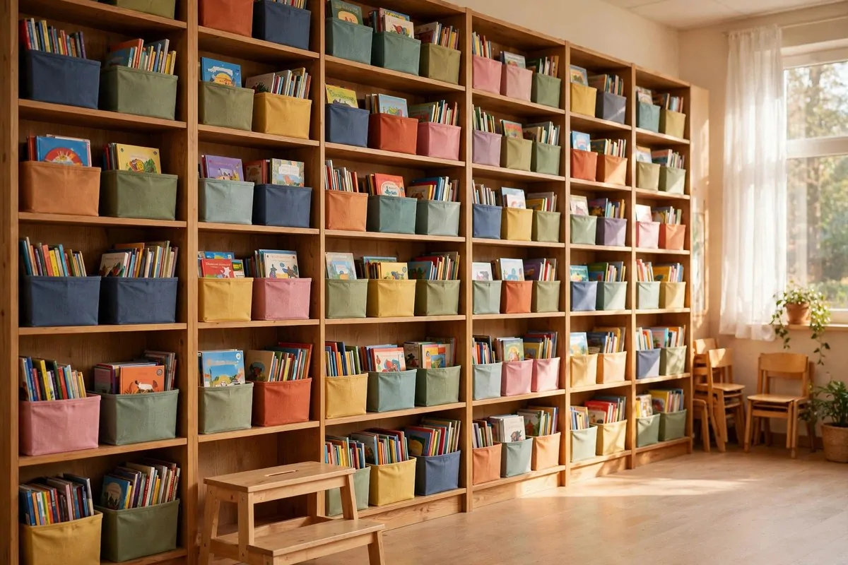23 Classroom Set up Ideas for a Fresh School Year 9 A classroom library wall with full bookshelves of organized books