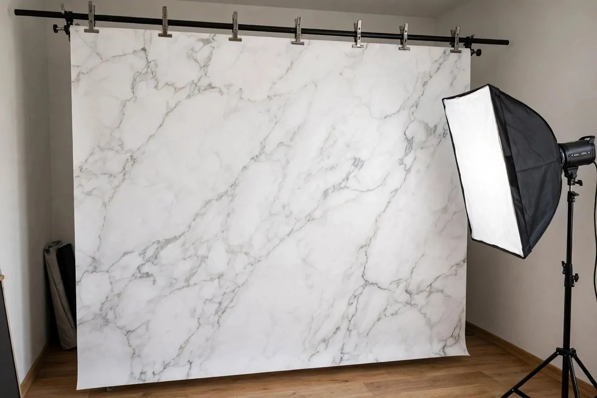 23 Content Creator Room Ideas for Filming at Home 5 The Printed Vinyl Backdrop