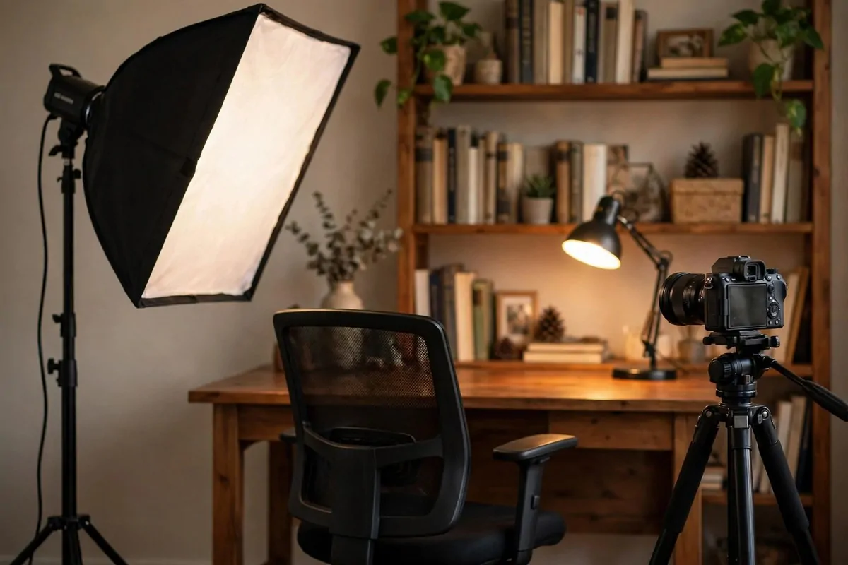 23 Content Creator Room Ideas for Filming at Home 9 The 45-Degree Key Light Setup