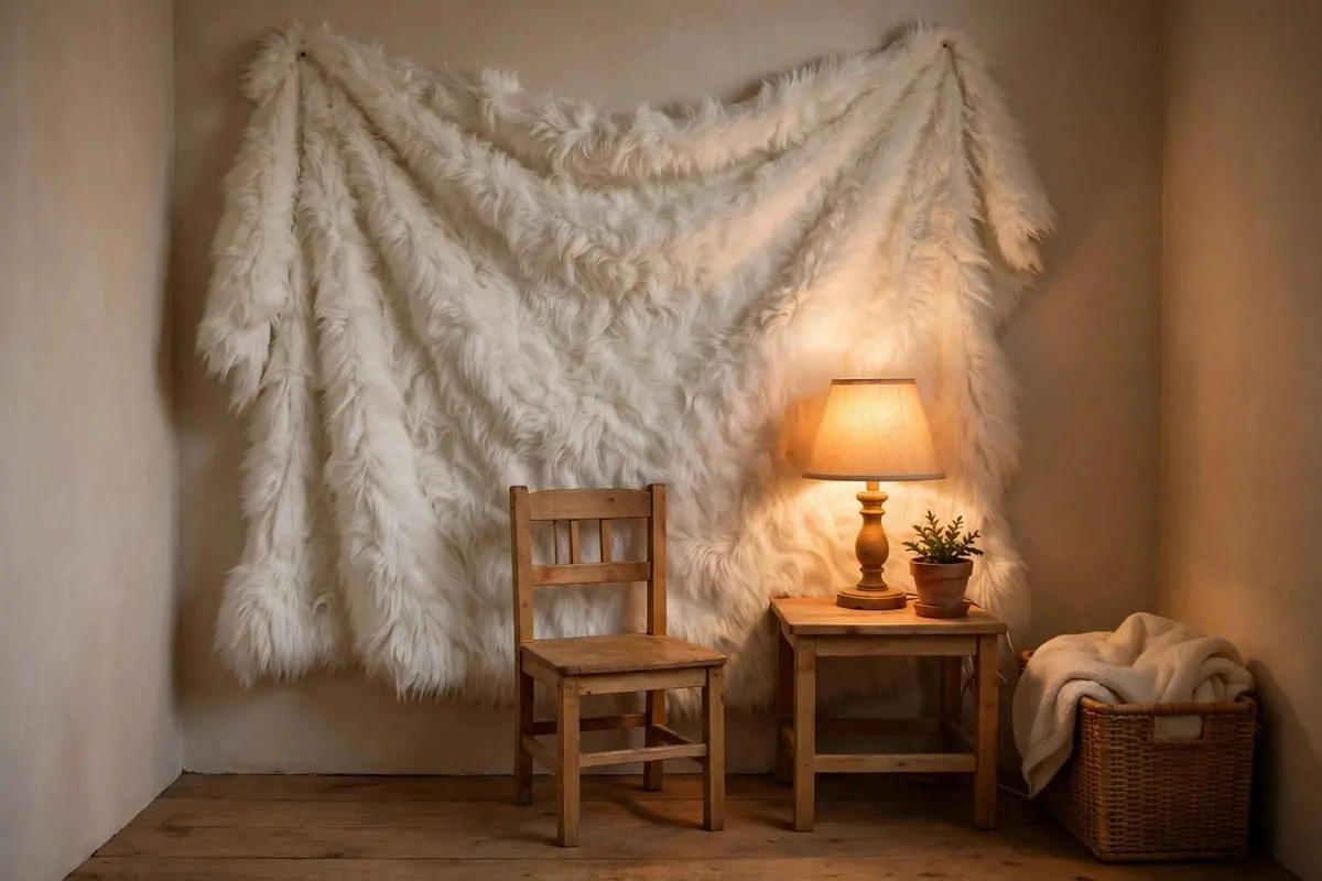 23 Content Creator Room Ideas for Filming at Home 13 The White Fluffy Rug Backdrop