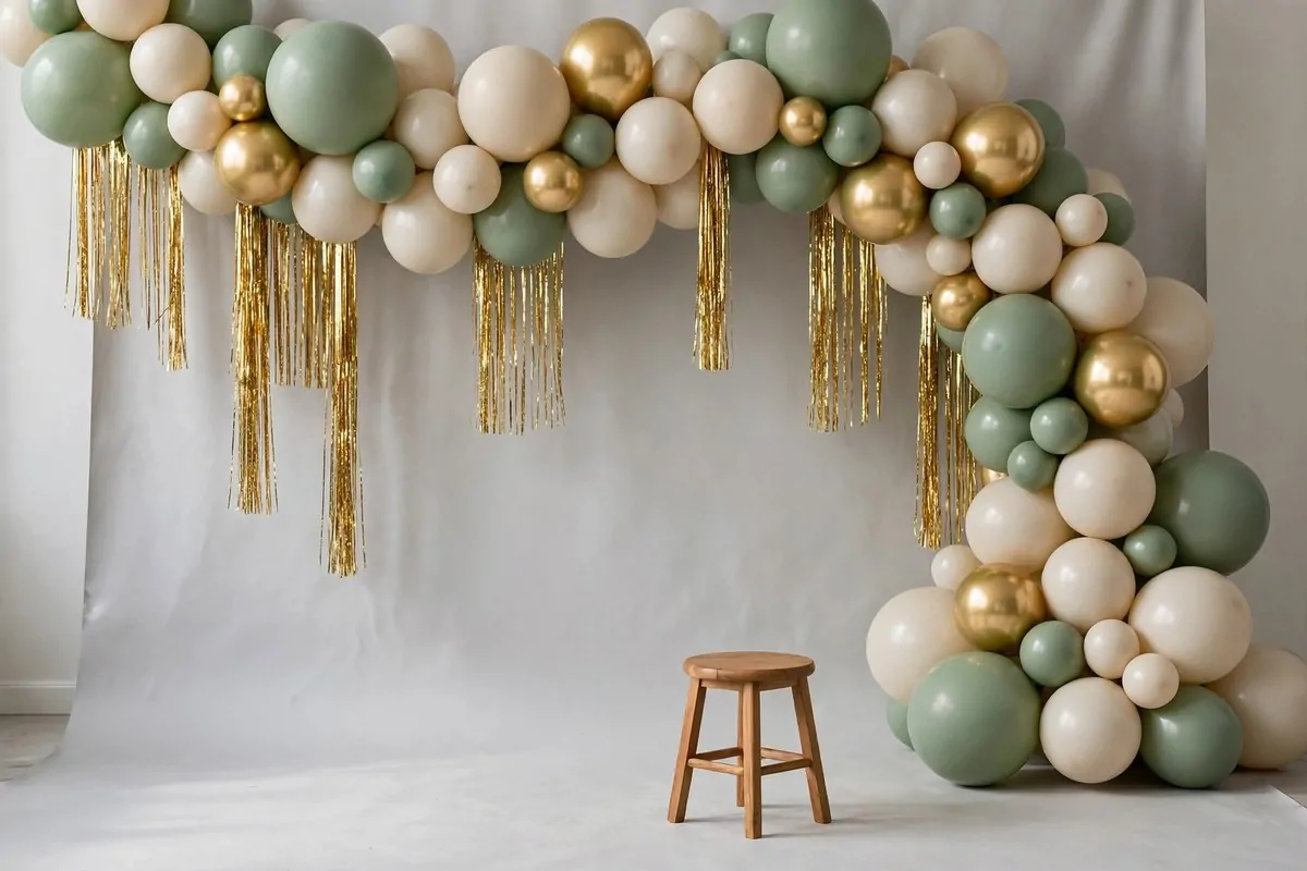 23 Family Photo Studio Ideas for Portraits You’ll Treasure 5 Balloon garland celebration backdrop for Family Photo Studio Ideas