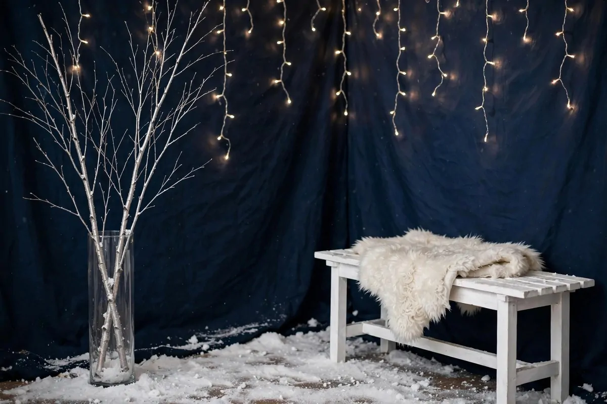 23 Family Photo Studio Ideas for Portraits You’ll Treasure 23 Winter wonderland studio corner for Family Photo Studio Ideas