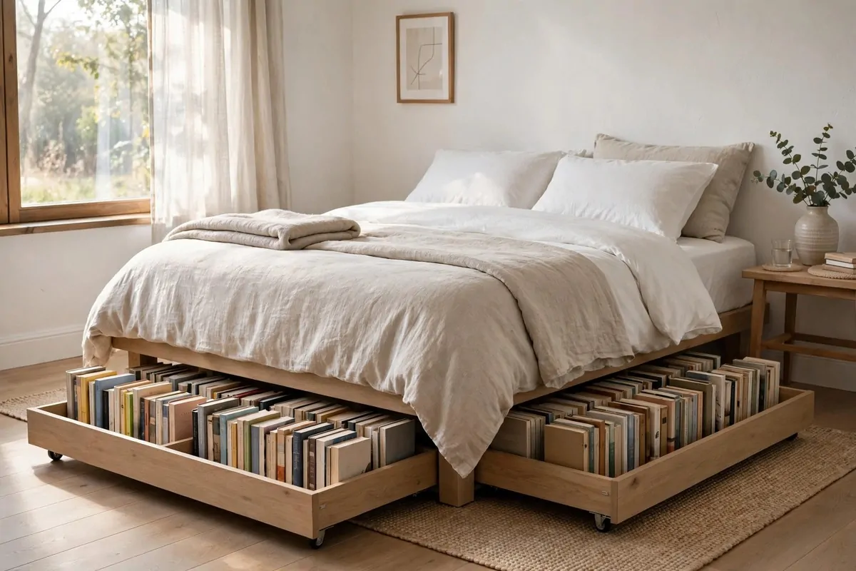 23 Small Home Library Ideas for Book Lovers With Little Space 4 Doorless doorway flanked by bookcases with a shelf across the top