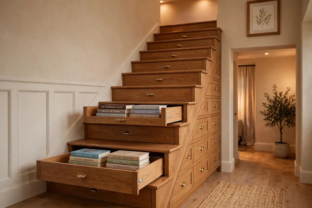 23 Small Home Library Ideas for Book Lovers With Little Space 23 Wooden shelf above a toilet tank holding books and a folded towel