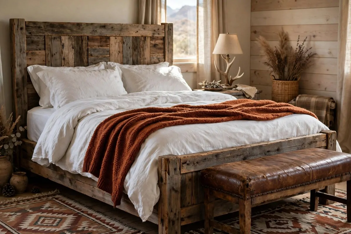 23 Western Home Ideas With Serious Ranch-House Charm 17 Buffalo plaid pillows on a wooden rocking chair