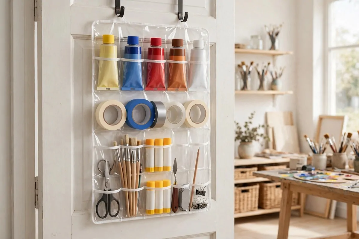 Dish rack used as a drying rack for paintings