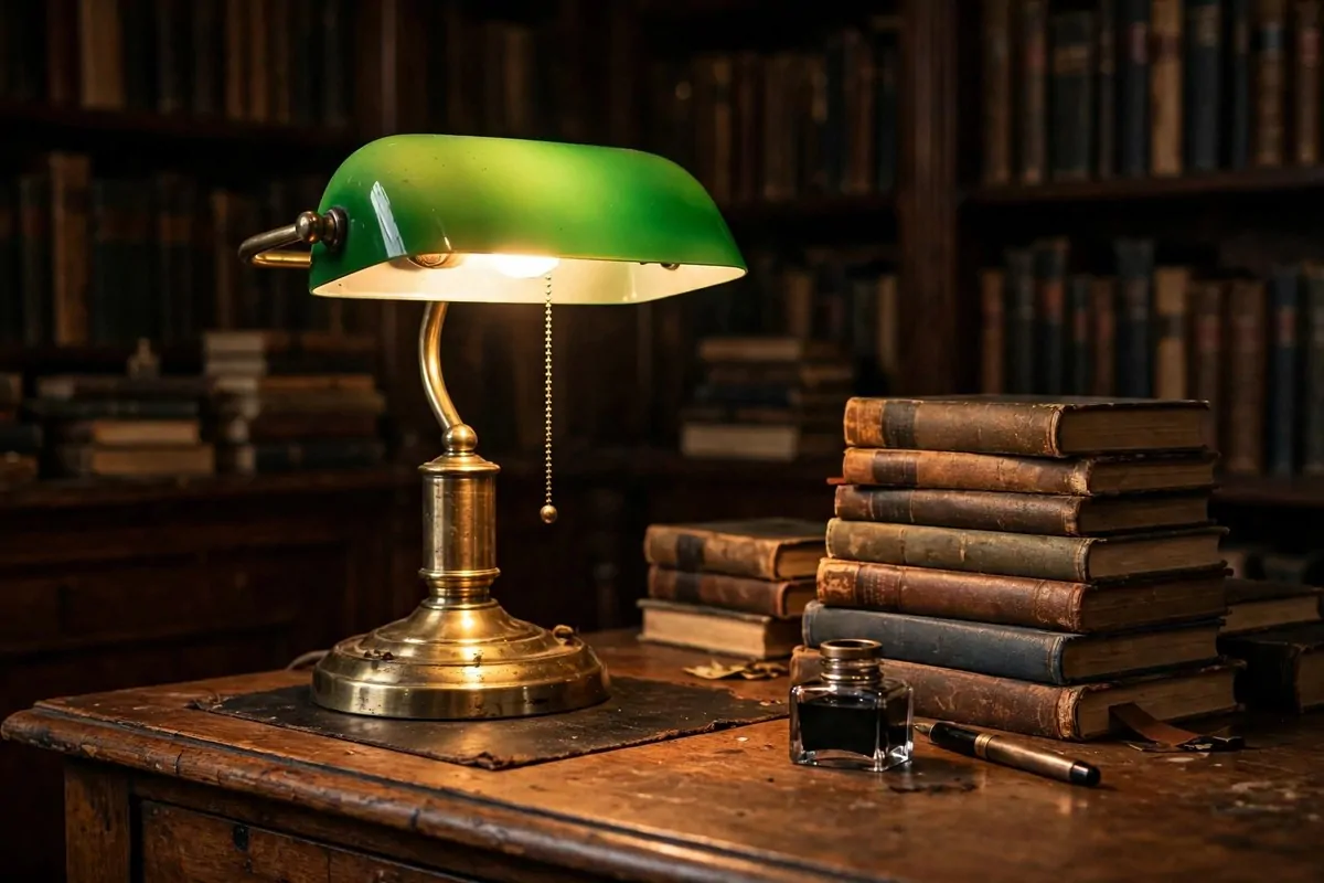 24 Home Library Aesthetic Looks You'll Want to Save 5 Glowing candles and lanterns lighting dark library bookshelves at night
