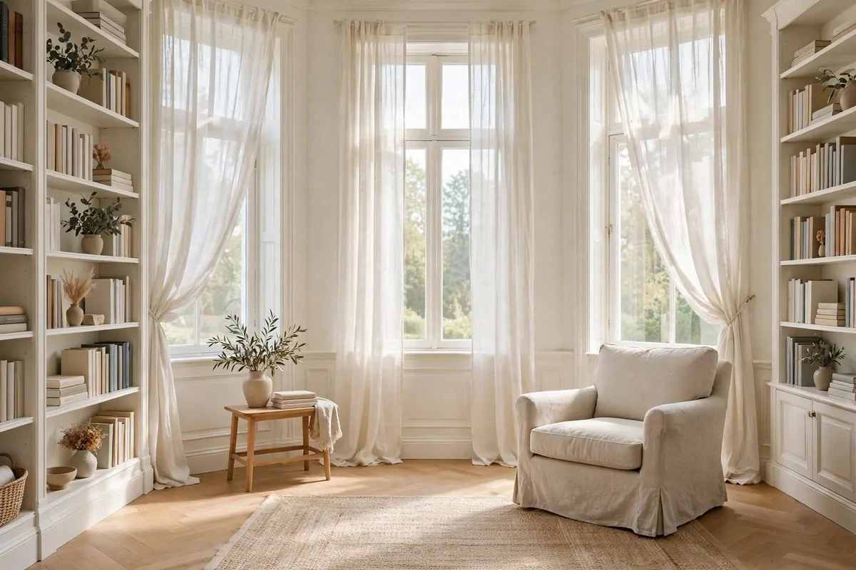 24 Home Library Aesthetic Looks You'll Want to Save 7 Floor to ceiling white built in bookshelves covering a full library wall