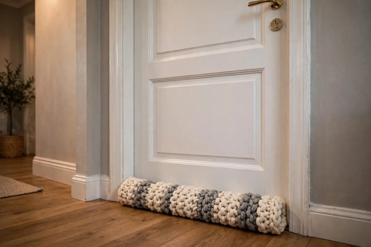 25 Crochet Home Decor Ideas to Make This Weekend 19 Long crochet draught excluder along the bottom of a front door