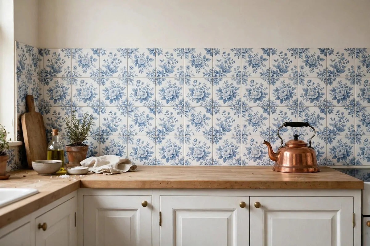 25 Small Kitchen Ideas You'll Wish You Knew Sooner 15 Small kitchen with a patterned colourful tile backsplash