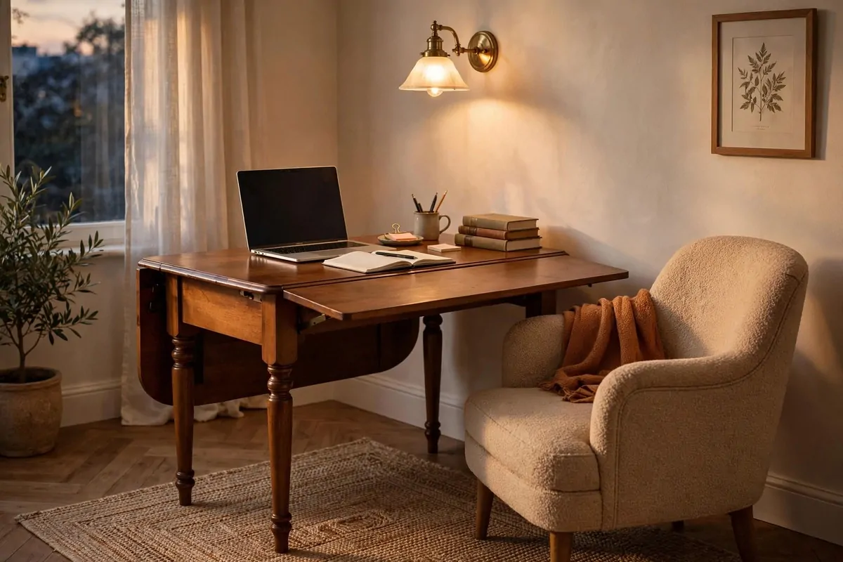 27 Ikea Office Ideas That Look Custom-Made 16 IKEA NORDEN gateleg table used as a fold-away home office desk
