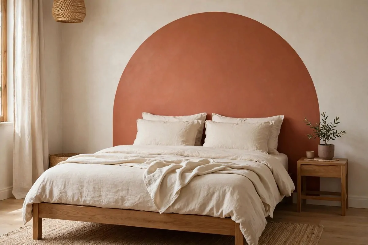 28 Apartment Inspiration Ideas That Look Designer-Made 4 Apartment bedroom with a brass plug-in wall sconce glowing beside the bed
