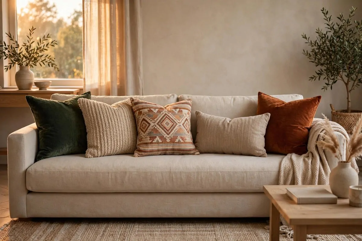 28 Apartment Inspiration Ideas That Look Designer-Made 19 Studio apartment with a linen curtain dividing the sleeping corner from the living area