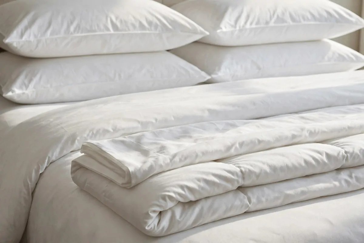 30 Bedroom Inspirations for Your Most Relaxing Room Yet 2 Layered crisp white bedding on a neatly made bed