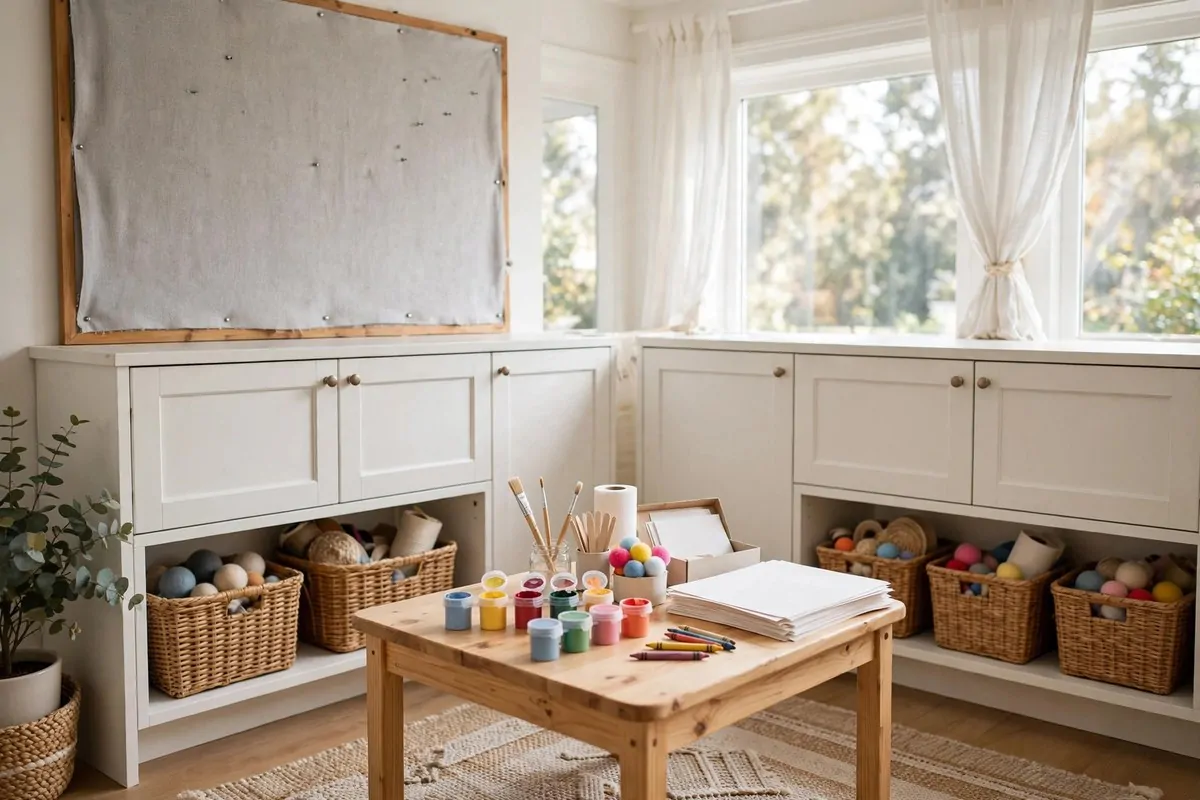 Kid-friendly craft corner