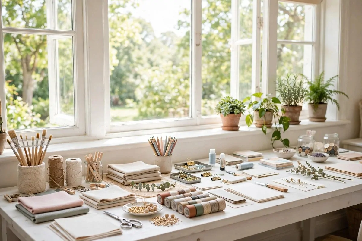 Work table by the brightest window