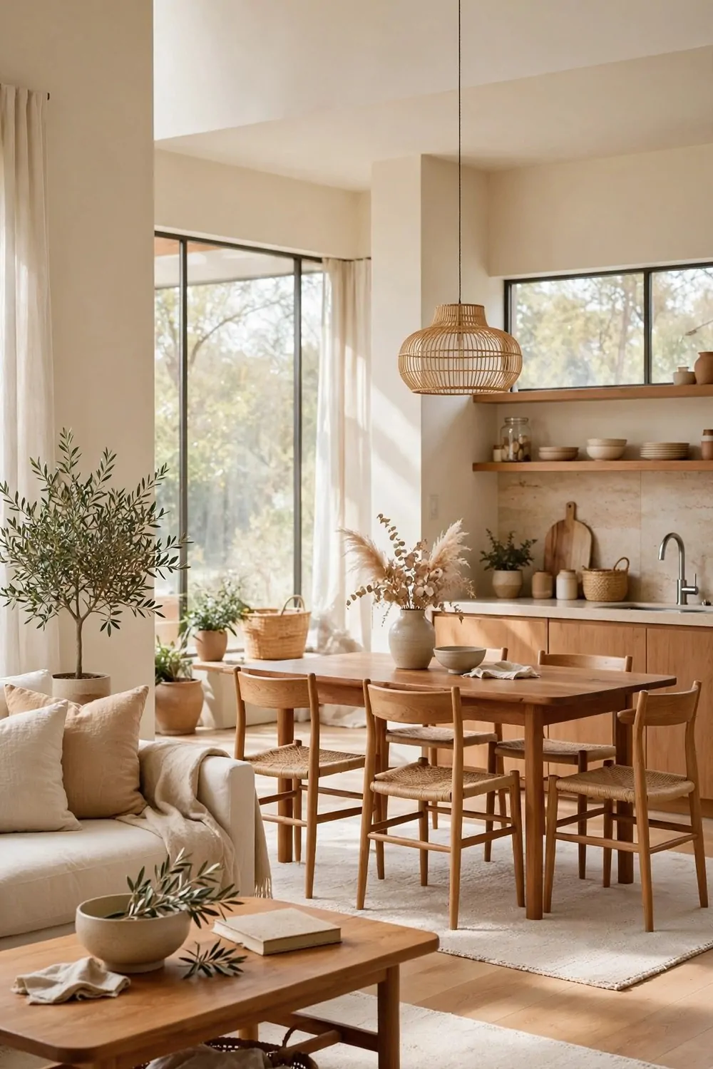 30 Design Ideas to Steal for Every Room in Your Home 30 A whole home in one calm style with warm wood, cream walls and soft natural light throughout