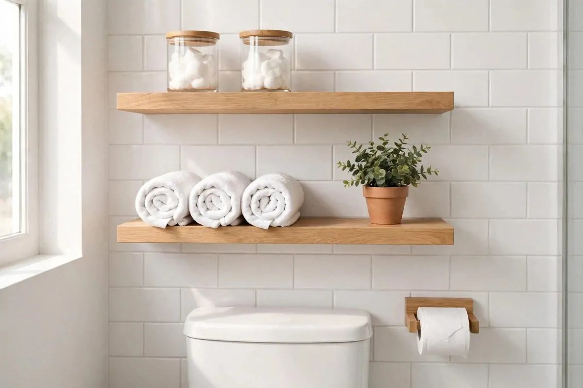 30 Home Inspiration Ideas for Every Room in the House 16 Bathroom counter with lit candles and an essential oil diffuser