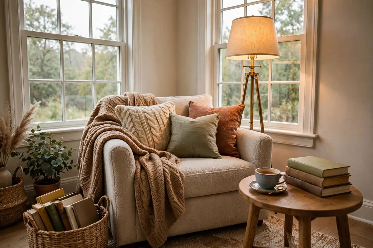 30 Home Inspiration Ideas for Every Room in the House 22 Round mirror on a hallway wall reflecting window light