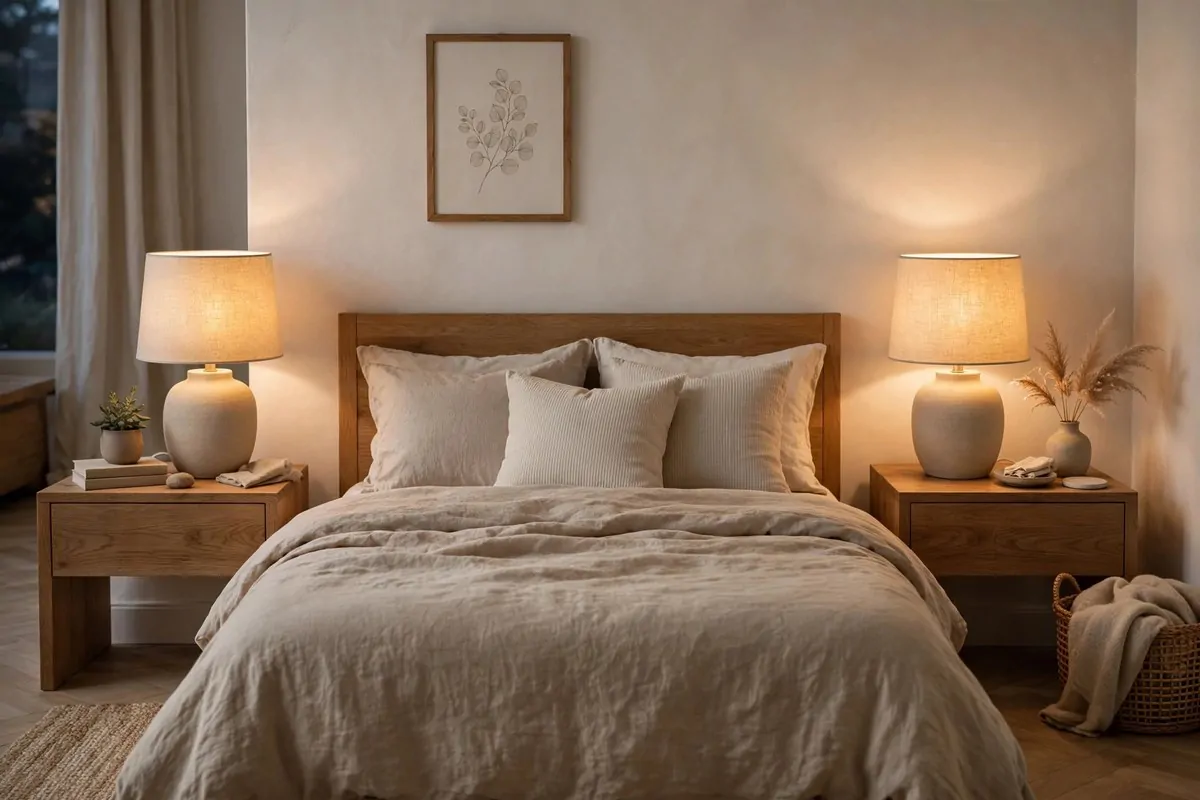 30 Room Decor Upgrades That Instantly Change the Mood 25 Matching bedside lamps glowing on nightstands