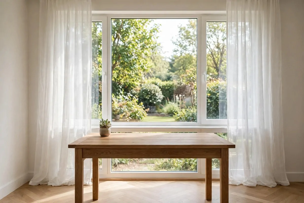 35 Home Office Inspiration Looks You'll Want to Copy Right Now 25 Home office desk facing a large bright window