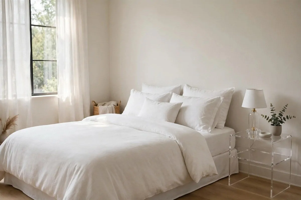 How to Organize Every Room in My House 5 Serene bedroom with neatly made bed and clear nightstand in soft daylight