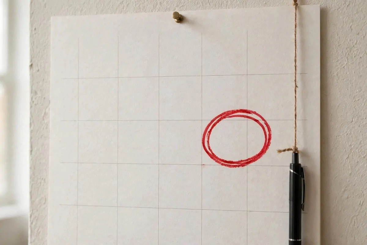 How to Organize My Future Plans 3 Wall calendar with a date circled in red