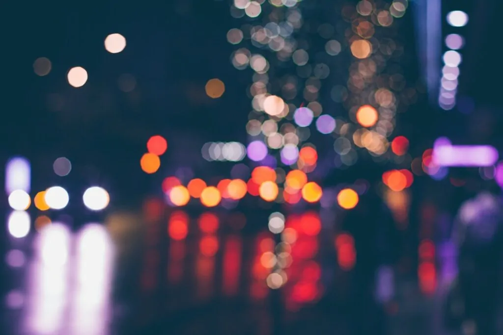 Am I Extroverted Quiz: Answer 10 Fun Questions and Find Out How Outgoing You Really Are 1 Bokeh effect from street lights at night