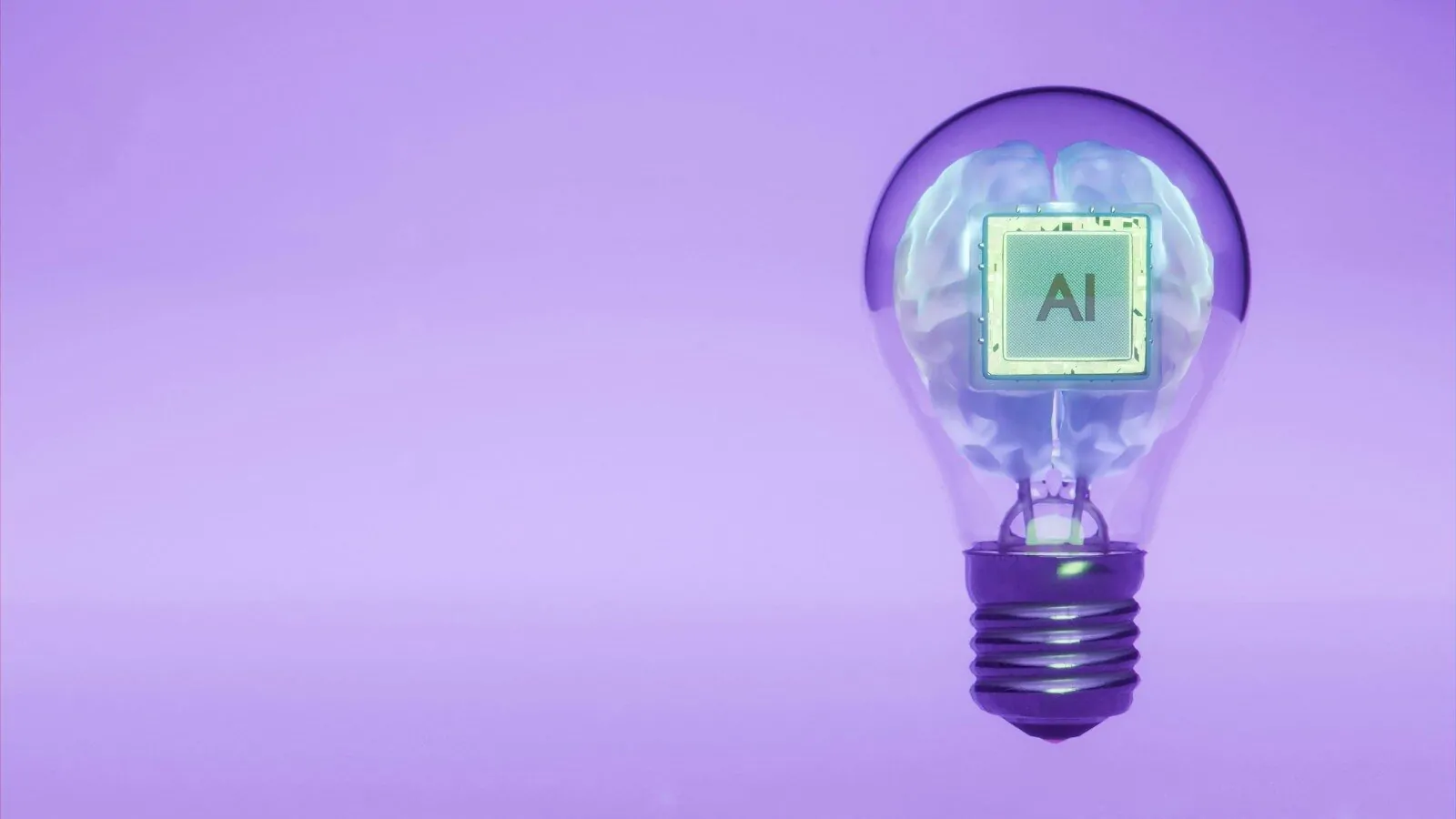 Am I a Genius Quiz: Answer 10 Fun Questions and Find Out How Sharp Your Brain Really Is 1 AI brain inside a glowing lightbulb